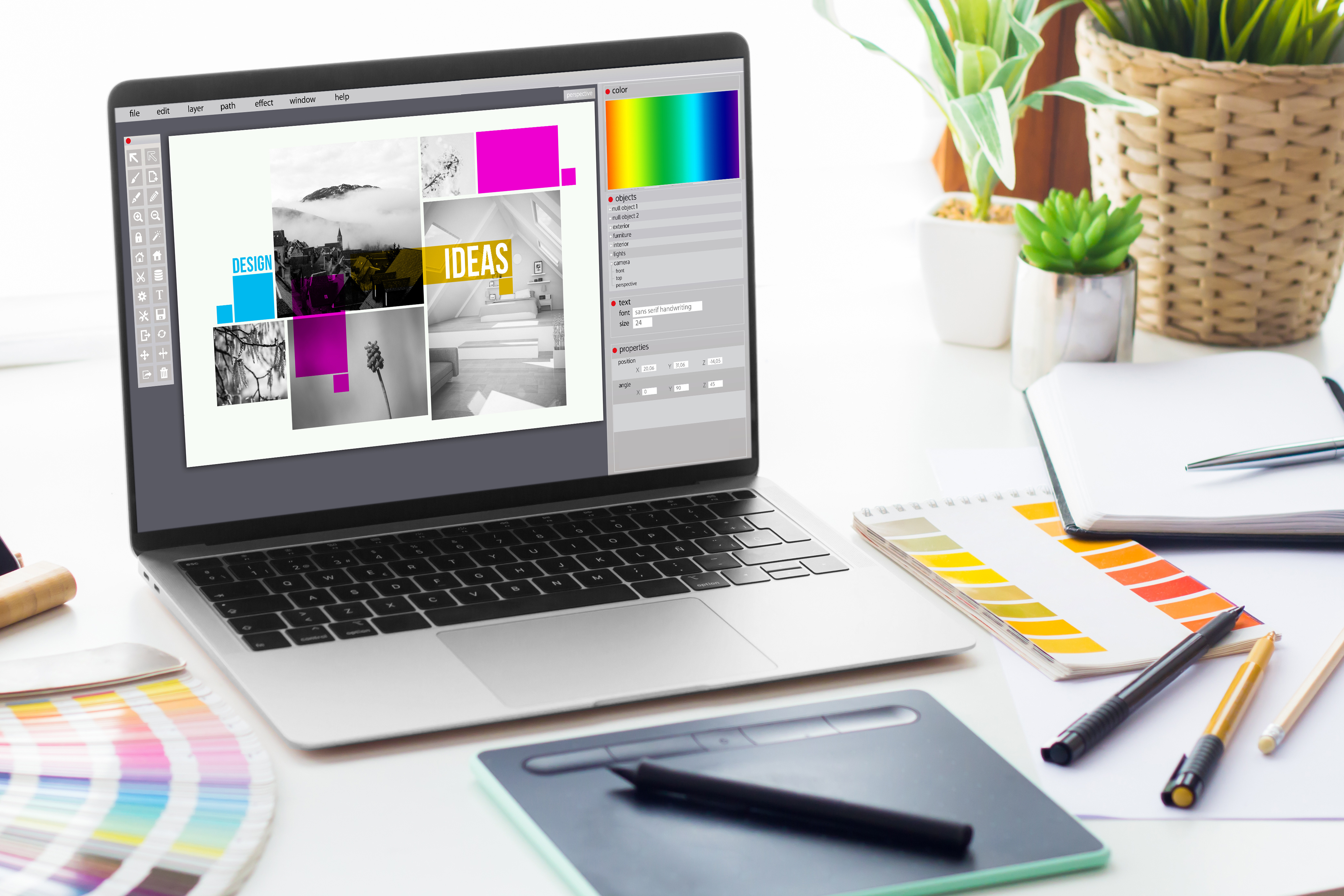 Image stock pour représenter le graphisme